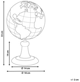 Estatueta decorativa prateada EARTH Beliani