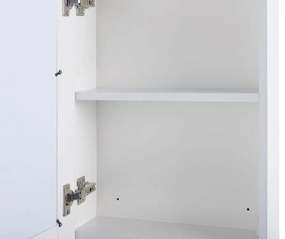 Armário de parede com espelho e iluminação LED branco 40 x 60 cm MALASPINA Beliani