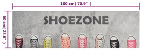 Tapete de cozinha lavável 60x180 cm veludo padrão shoezone