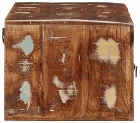 Armário de TV para parede 100x32x25cm madeira recuperada maciça