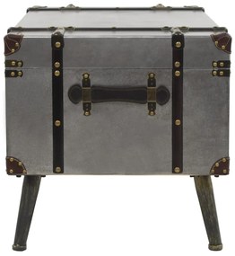 Mesa de centro em MDF e alumínio 102x51x47,5 cm