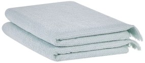 Conjunto de 2 toalhas em algodão verde menta ATIU Beliani