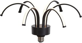 Lâmpada LED decorativa E27 preta 6W 450 lm 3000K