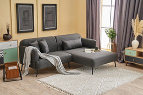 Sofá de Canto Revos – Antracite – 250 cm x 86 cm x 100 cm