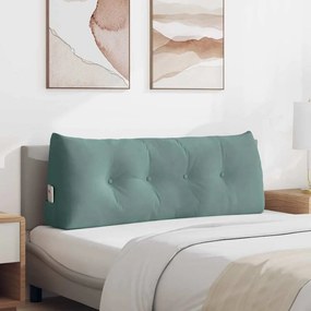 vidaXL Travesseiro para Costas Verde do Mar 120 x 24 x 50 cm Veludo