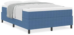 Cama Box com Colchão Azul 140x200 cm Tecido de Veludo