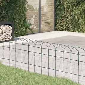 vidaXL Cerca divisória para jardim em ferro revestido a pó 10x0,4 m
