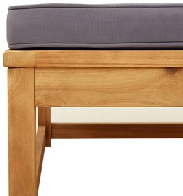 6 pcs conjunto lounge jardim c/almofadões madeira maciça acácia