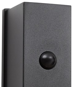 Candeeiro de Parede Preto Sensor Lux Magnético Incl. LED Recarregável - Sandy Moderno