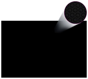 vidaXL Cobertura retangular para piscina 600x400 cm PE preto