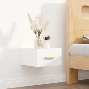 vidaXL Mesa de cabeceira montagem na parede 35x35x20 cm branco