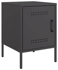 Mesas de cabeceira 2 pcs 36x39x50,5cm aço preto