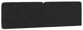 Almofadão de cabeceira 180 cm veludo preto