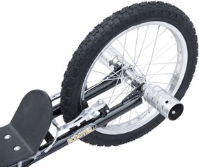 Trotinete para Crianças acima de 5 anos Scooter de 2 Rodas Grandes Insufláveis de 16 Polegadas com Freios e Guidão Ajustável em Altura 143x58x92-100cm