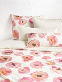 Capa de edredão em cetim de algodão com padrão floral Fiorella