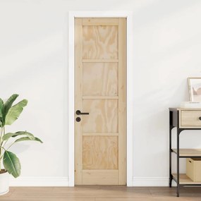 Porta Interior "ORKDAL" 61x198,5 cm de Madeira Sólida de Pinho