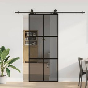 vidaXL Porta deslizante c/ conj. ferragens 90x205 cm vidro temperado