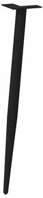 Pés de mesa de console cônicos, 4 peças, preto, 72-73 cm, aço