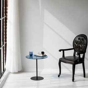 Mesa de Apoio Chill-Out – Preto e Azul – 50x50x50 cm
