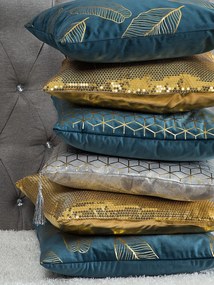 Conjunto de 2 almofadas decorativas em veludo azul 45 x 45 cm CELOSIA Beliani