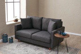 Sofá de 2 Lugares Eva – Antracite – 155x82x90 cm