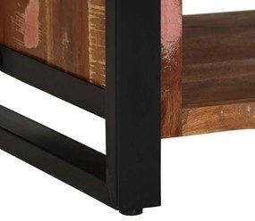 Banco de Sapatos Multicolorido 100x40x50 cm Madeira Recuperada