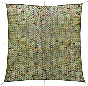 Rede de camuflagem com saco de armazenamento 5x5 m verde