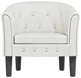 Poltrona couro artificial branco