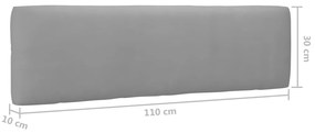 4 pcs conj. lounge paletes c/ almofadões pinho impregnado cinza
