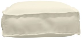 Almofada de Palete para Assento Creme 60x40x8 cm Tecido Oxford