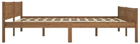 Estrutura de cama 180x200 cm pinho maciço castanho mel