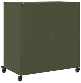 Aparador 68x39x72 cm aço verde-azeitona