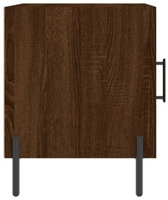 Mesa cabeceira 2pcs 40x40x50cm deriv. madeira carvalho castanho