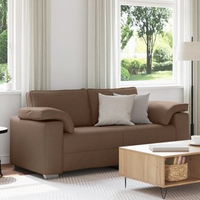 vidaXL Sofá Loveseat Castanho 140 cm Tecido