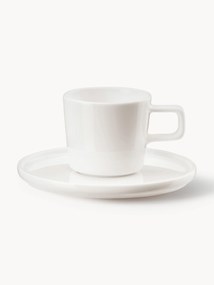 Chávenas de café com pires em Fine Bone China Oco, 6 uni.