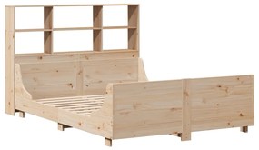 Cama com estante sem colchão 150x200 cm madeira maciça