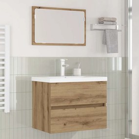 vidaXL Conjunto de Móveis para Banheiro 3 pcs Carvalho preto