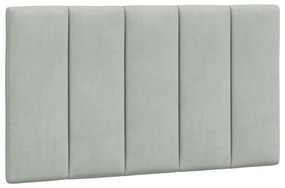 Cama com colchão 80x200 cm veludo cinzento-claro