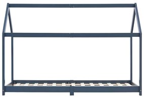 Estrutura de cama para crianças 90x200 cm pinho maciço cinzento