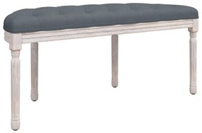 Banco 110,5x45x49 cm veludo cinza-escuro