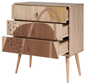 Cômoda City Trio – Multicolor – 80 cm x 89 cm x 40 cm