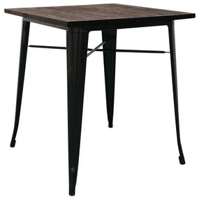 Mesa Torix Quadrada Madeira 70 cm - Preto