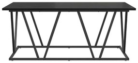 Mesa de Centro vidaXL Preta em Carvalho 100x50x40 cm em Madeira e Meta