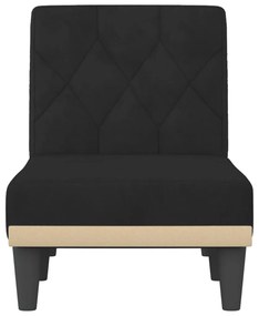 Chaise longue veludo preto