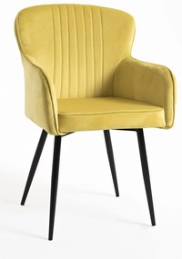 Pack 6 Cadeiras Dalye Veludo - Amarelo