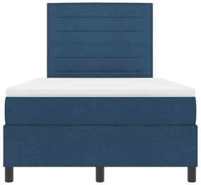Cama Box Spring com Colchão Azul 120x200 cm Tecido