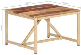 Mesa de apoio 60x60x40 cm madeira maciça