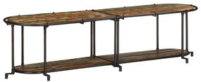 Móvel de TV 160x42x40 cm madeira recuperada maciça