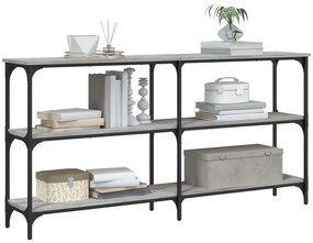 Mesa consola 150x29x75 cm derivados de madeira cinzento sonoma