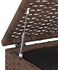 Caixa para almofadões de jardim 100x97,5x104cm vime PE castanho